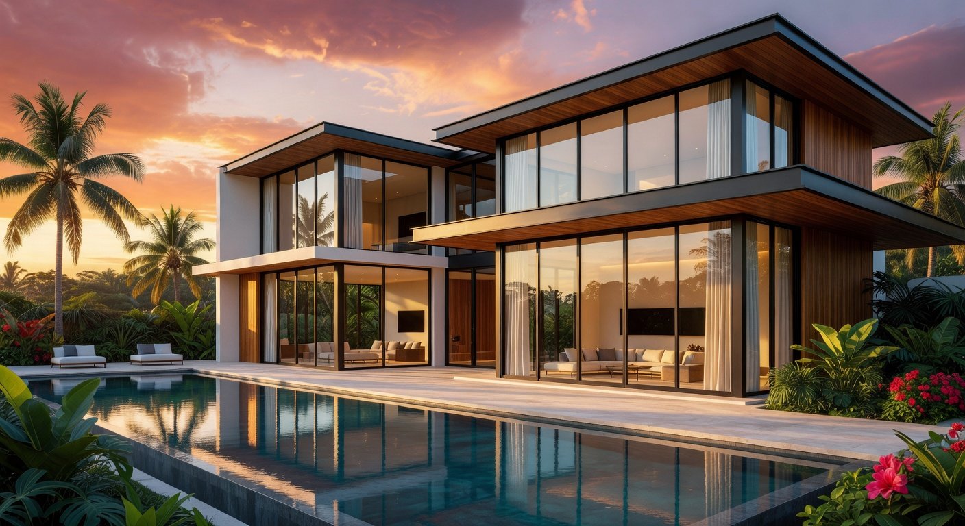Residential glass home